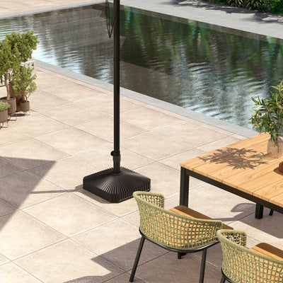 Outsunny Patio Umbrella Stand, Heavy Duty Outdoor Parasol Base, Sand/Water Filled, Black 