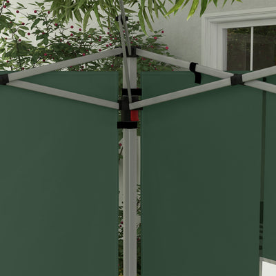 Outsunny Gazebo Side Panels, Sides Replacement with Window for 3x3(m) or 3x4m Pop Up Gazebo, 2 Pack, Green 