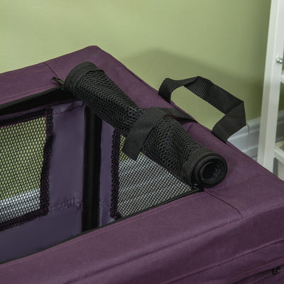 PawHut 60cm Pet Carrier, with Cushion, for Miniature Dogs - Purple 