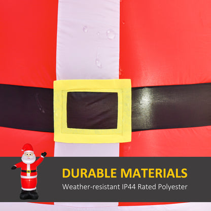 HOMCOM 8ft Inflatable Christmas Santa Claus Xmas Decoration with LED Holiday Air Blown Yard Outdoor Décor 