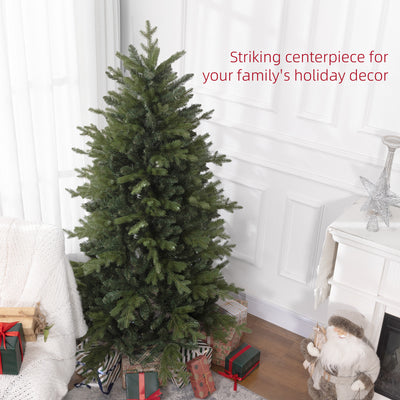 HOMCOM 6ft Bare Artificial Christmas Tree, with 1821 Tips - Green 