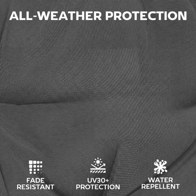 Outsunny Patio Chair Cushions Set of 4, Waterproof Non-Slip Lounge Chair Cushions, 112x53cm, Dark Grey 