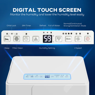 HOMCOM 30L Clothes Dryer Dehumidifier - White 