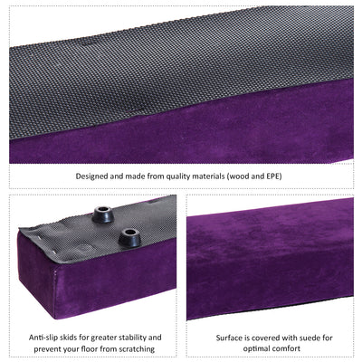 HOMCOM 2.4M 8FT Gymnastics Folding Balance Beam Home Gym Training Exercise Sports - Purple 