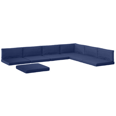 Outsunny 14-piece Dining Set Cushions - Dark Blue 