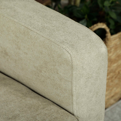 HOMCOM Two-Seater Velvet-Feel Sofa - Beige 