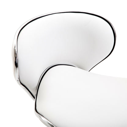 HOMCOM Adjustable Rolling Swivel Beauty Salon Chair, Stool for Spa, Technician - White 