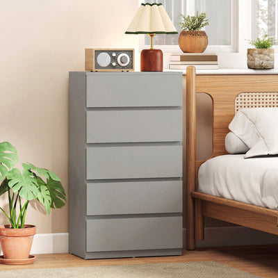 HOMCOM Chest of Drawers, 5-Drawer Storage Cabinets, Modern Dresser, Storage Drawer Unit for Bedroom 