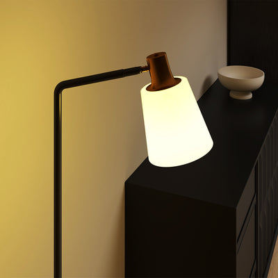 HOMCOM Floor Lamp with 350° Rotatable Head, Modern Standing Lamp with 3000K/4000K/6500K Colour Temperatures for Living Room Bedroom Office, Black 