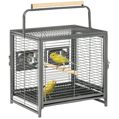PawHut Parrot Cage, Travel Carry Pet Bird Cage, with Metal Handle 