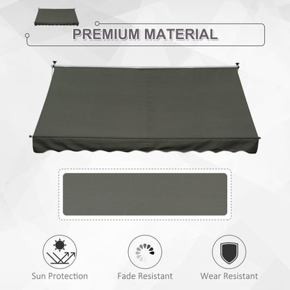 Outsunny 3x1.5m  Adjustable Outdoor Aluminium Frame Awning Grey 