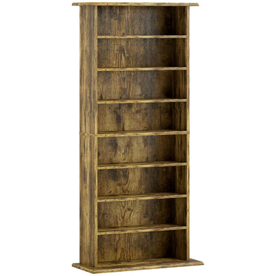 HOMCOM 360 CD Storage Unit - Rustic Brown 