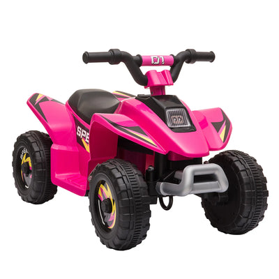 HOMCOM 6V Kids Electric Ride on Car ATV Toy Quad Bike Four Big Wheels w/ Forward Reverse Functions Toddlers for 18-36 Months Old 