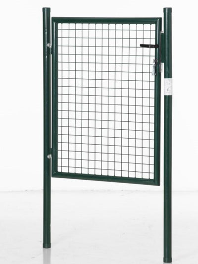 HOMCOM Green Steel Garden Gate with Lock and 3 Keys 97 x 150cm, Green 