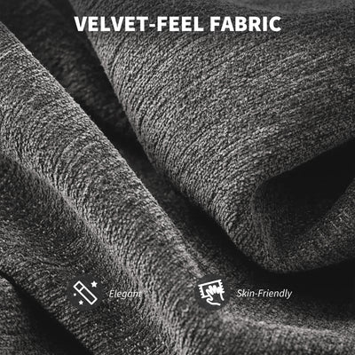 HOMCOM Velvet-Feel Office Chair - Grey 