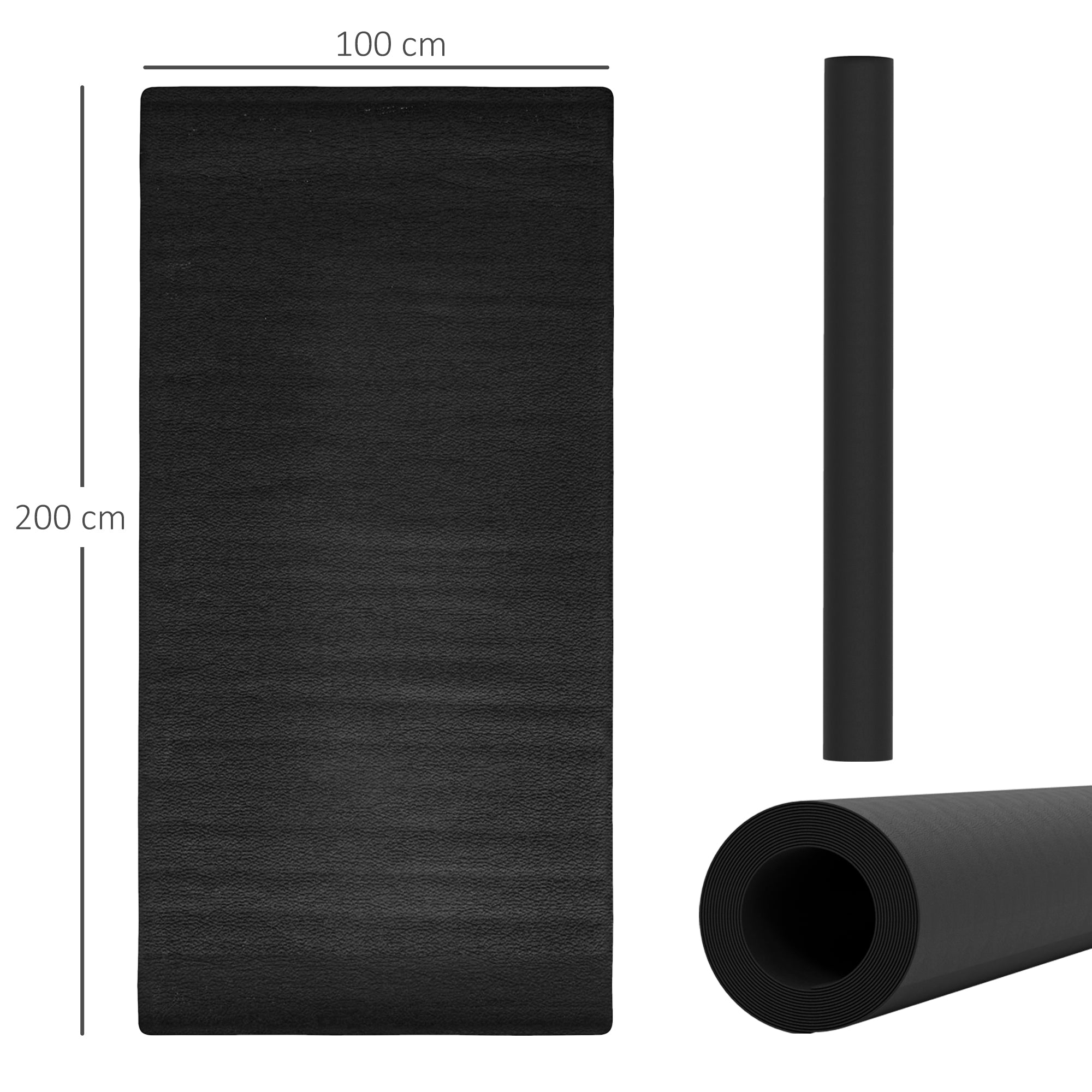 HOMCOM Multi-purpose Exercise Equipment Mat Non-slip Floor Protector Gym Fitness Training Workout Mat, 200 x 100cm 