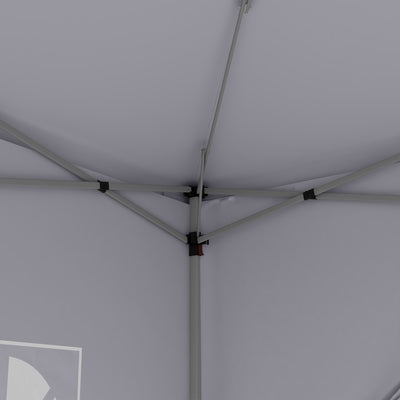 Outsunny 3 x 3m Pop Up Gazebo, Wedding Party Canopy Tent Marquee with Carry Bag and Windows, White 