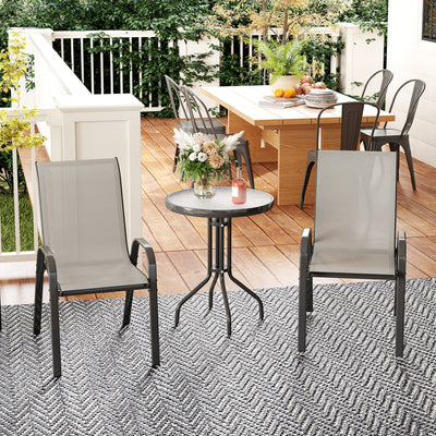 Outsunny Three-Piece Outdoor Garden Set - Light Grey 