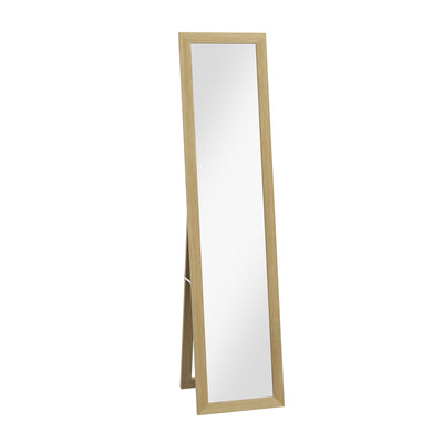 HOMCOM Rustic Full Length Mirror, Hanging and Freestanding Floor Mirror, Farmhouse Decorative Wall Mirror, for Living Room, Bedroom, 157 cm, Natural 