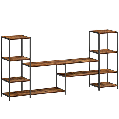 HOMCOM TV Unit for TVs up to 55 Inches, Industrial TV Stand with Storage Shelves, Entertainment Centre for Living Room, Bedroom 