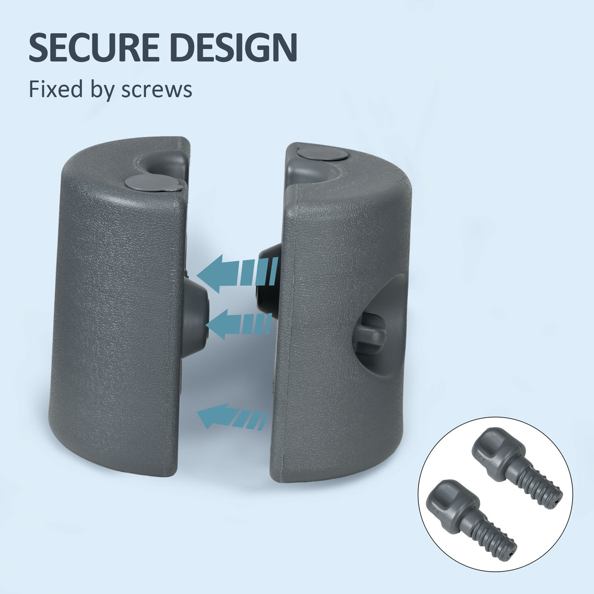 Outsunny HDPE Tent Weights Set of 4, Canopy Weights, Fill with Water or Sand, 48KG 