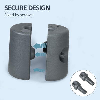 Outsunny HDPE Tent Weights Set of 4, Canopy Weights, Fill with Water or Sand, 48KG 