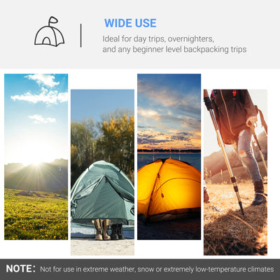 Outsunny 2-3 Man Tunnel Tent with Vestibule, Weather-Resistant Camping Tent with Air Vents for Fishing Hiking, Light Blue & Grey 