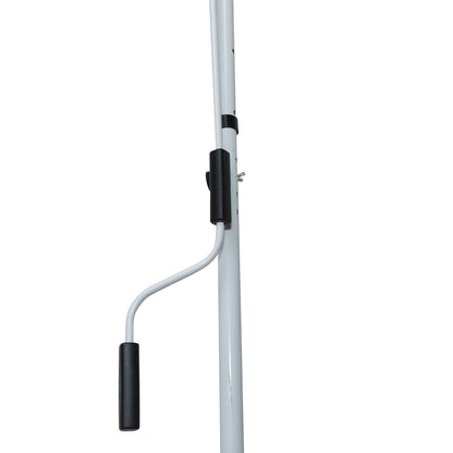 Outsunny Balcony 2 x 1.5m Manual Adjustable Awning DIY Patio Clamp Awning Canopy Retractable Shade Shelter Easy to Move for Balcony, Grey 