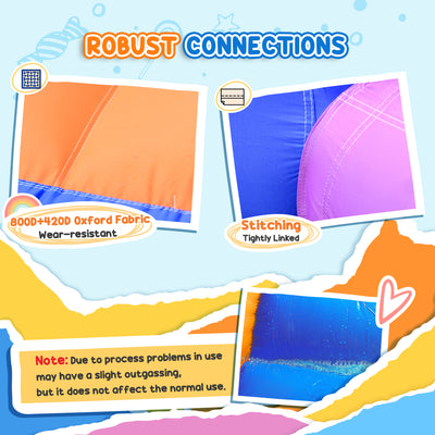 Outsunny Kids Bounce Castle Inflatable House with Trampoline Pool Climbing Wall with Inflator Carrybag, 2.8 x 1.7 x 1.55m 