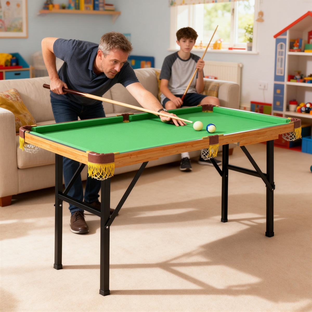 SPORTNOW 4FT Mini Folding Pool Billiards Table