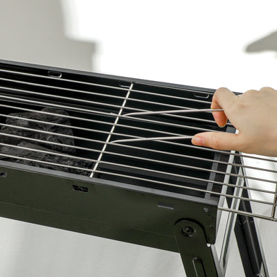 Outsunny Foldable Charcoal Grill - Black 