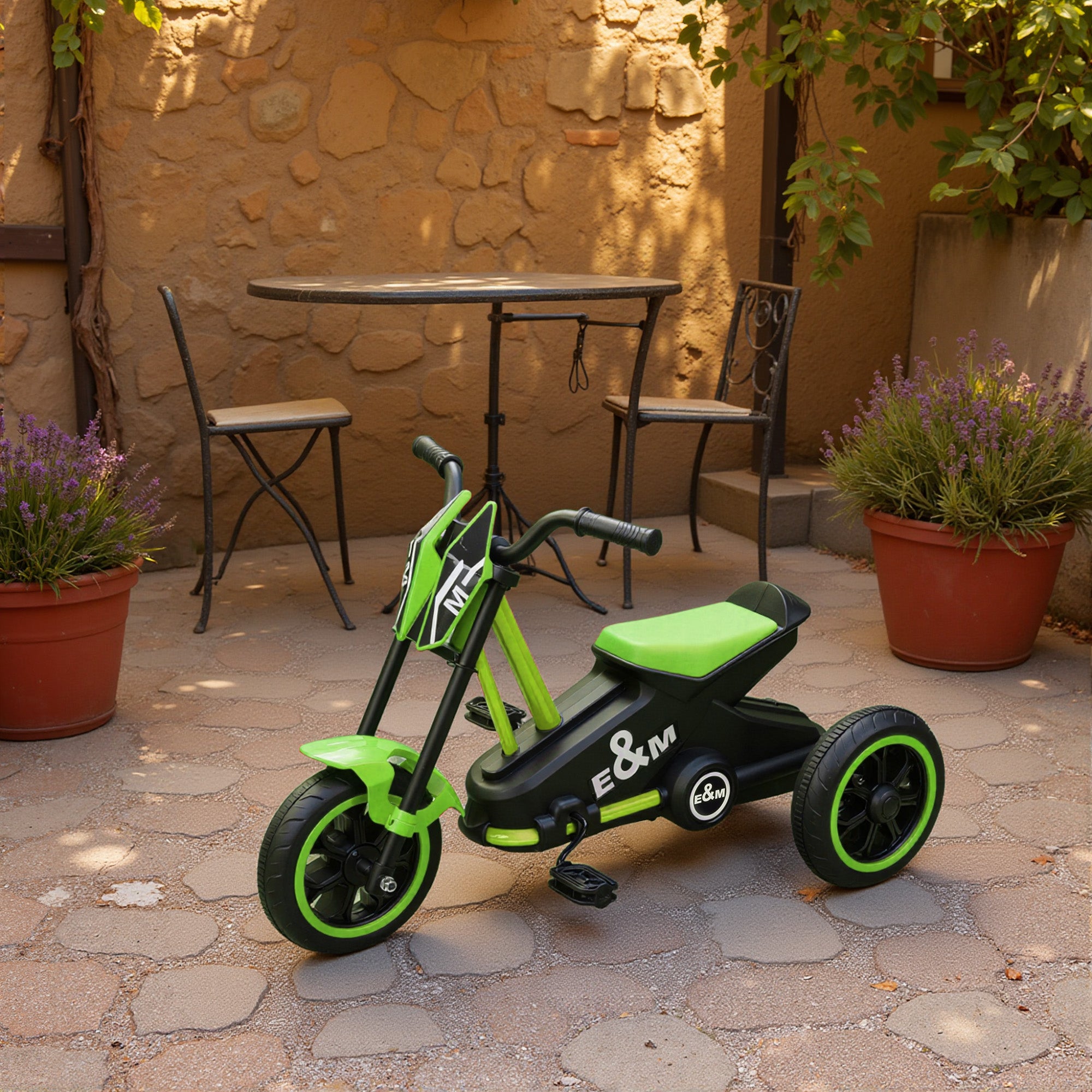 AIYAPLAY Kids Tricycle Baby Trike, Kids Trike with Pedal, 3 Wheel Toddler Balance Bike for Indoor Outdoor Use, Green 