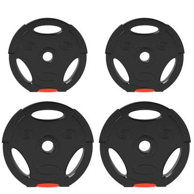 SPORTNOW Olympic Weight Plates Set, with Two 5kg and Two 2.5kg weights, Black 