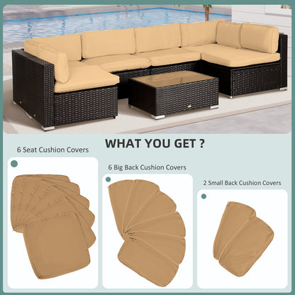 Outsunny 14 Pcs Outdoor Cushion Set - Beige 