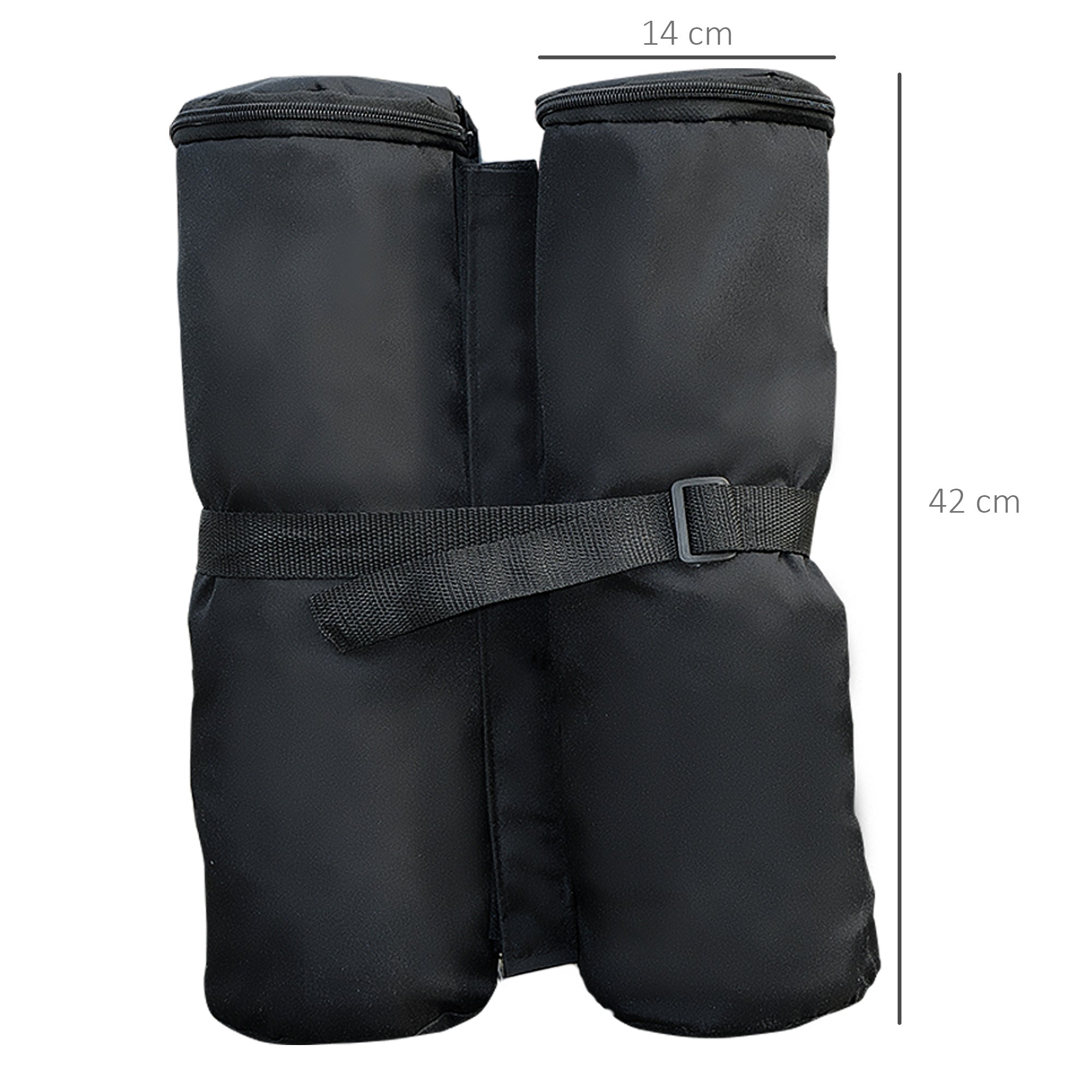 Outsunny 15 kg Heavy Duty Gazebo Weight Sand Bags, 4 pcs Leg Weights Marquee Tent Canopy Base for Trampoline Pop Up Gazebo Tent Parasols 