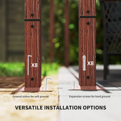Outsunny 3 x 3 m Retractable Roof Pergola - Natural Wood Finish 