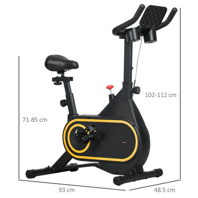 SPORTNOW Magnetic Indoor Cycling Bike, Exercise Bike with Silent Flywheel, LCD Display, Tablet Holder, Comfortable Seat 