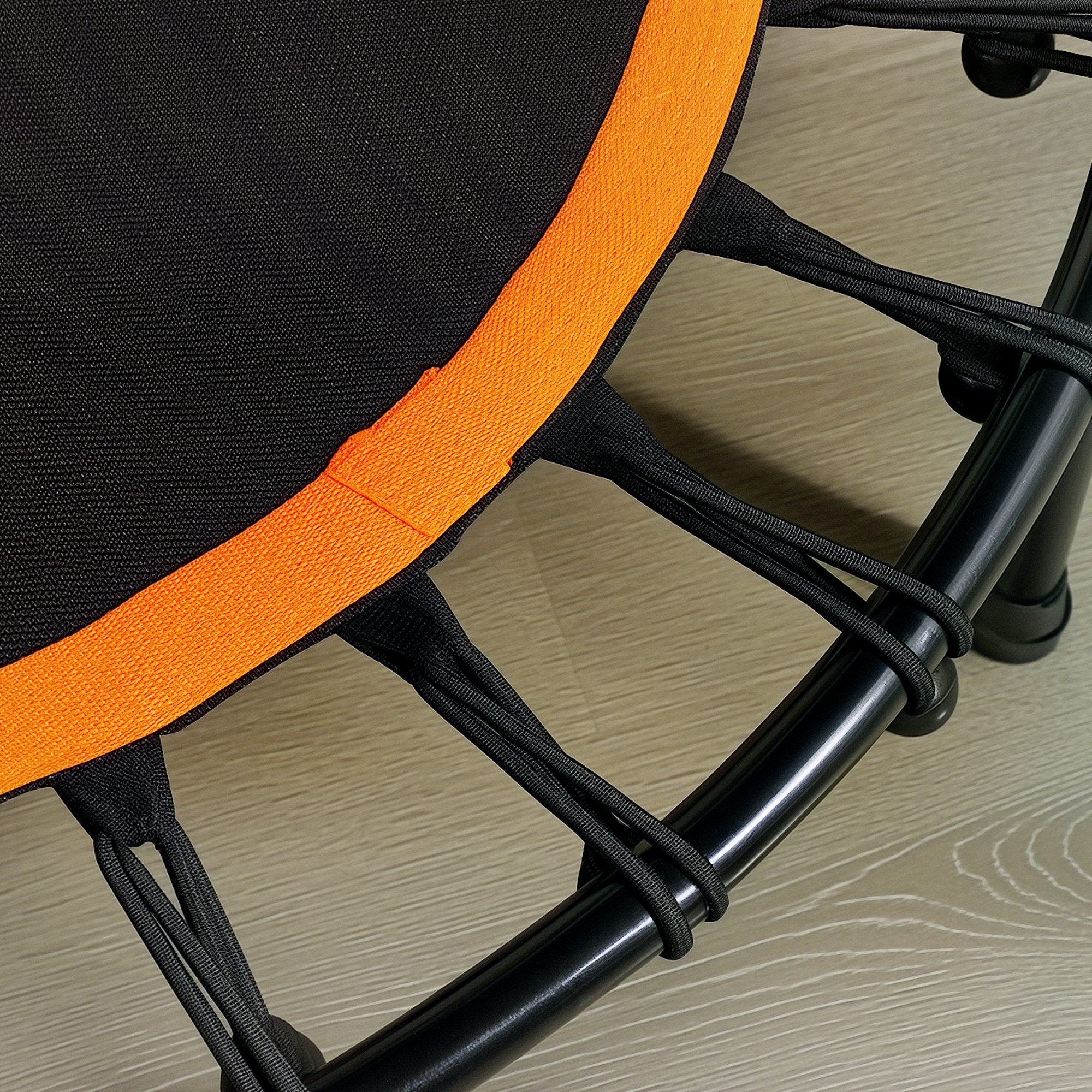 HOMCOM 40" Fitness Trampoline with Adjustable Handle, Rebounder Trampoline Mini Jumper for Indoor Exercise Workout, Support Up to 100kg, Orange 