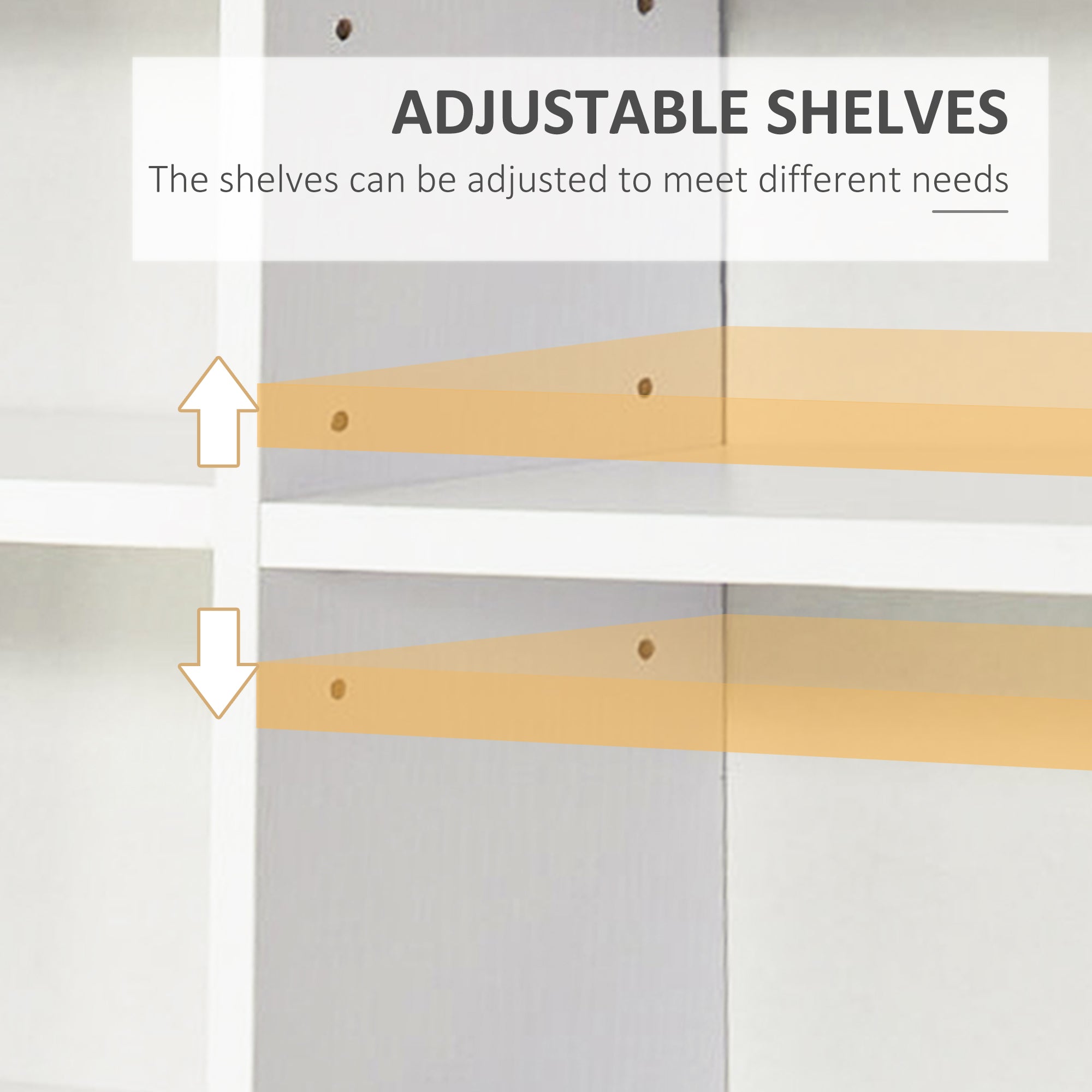 HOMCOM 33 Adjustable Compartment Storage Unit - White 