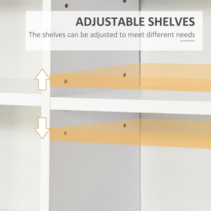 HOMCOM 33 Adjustable Compartment Storage Unit - White 