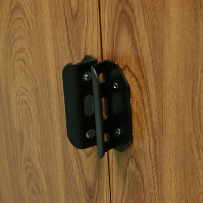 Outsunny 8 x 6ft Garden Metal Storage Shed House Hut Gardening Tool Storage with Kit and Ventilation, Brown 