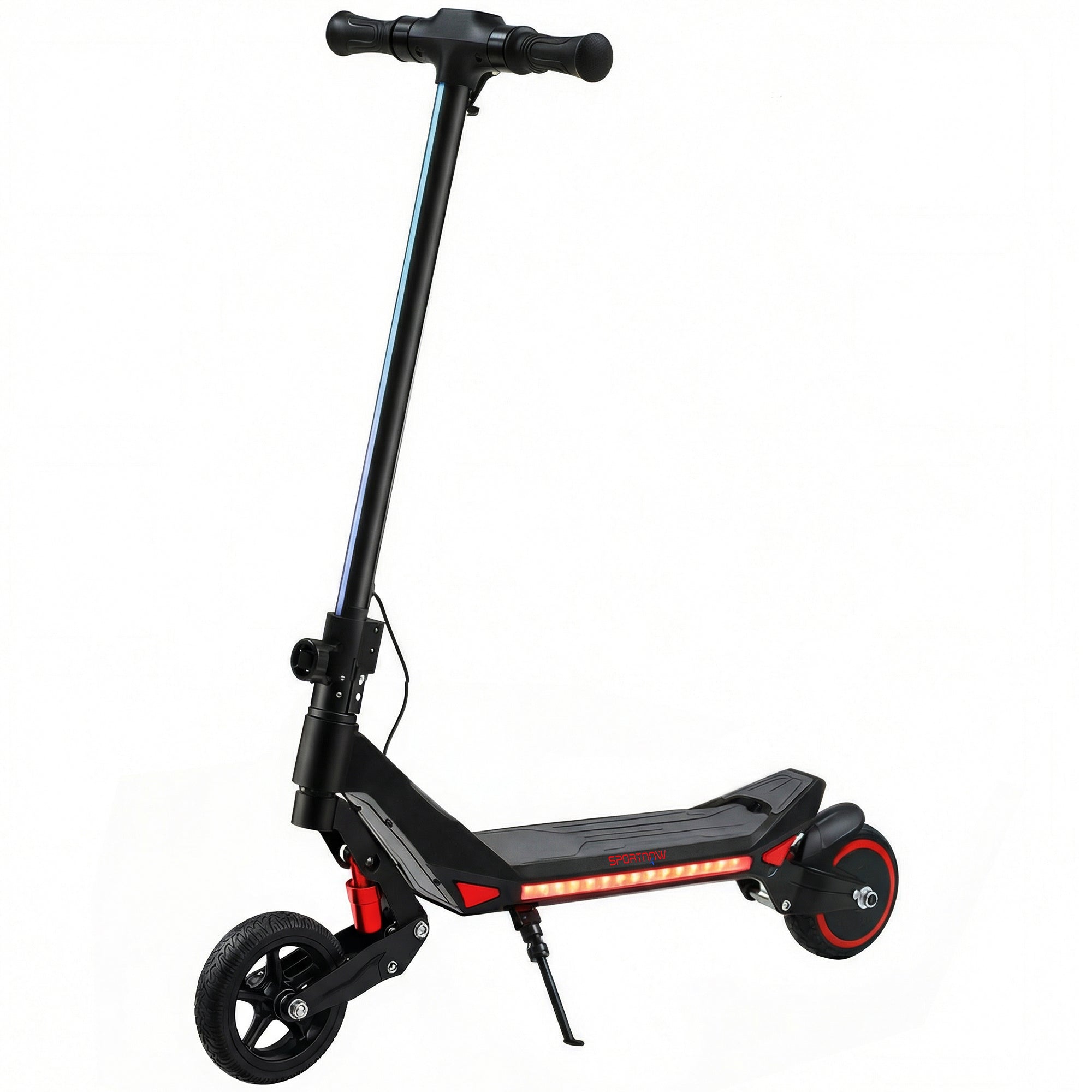 SPORTNOW Electric Scooter for Kids, Foldable E Scooter for Age Age 6+ with LED Display, RGB lights, Up to 16km/h, Black 