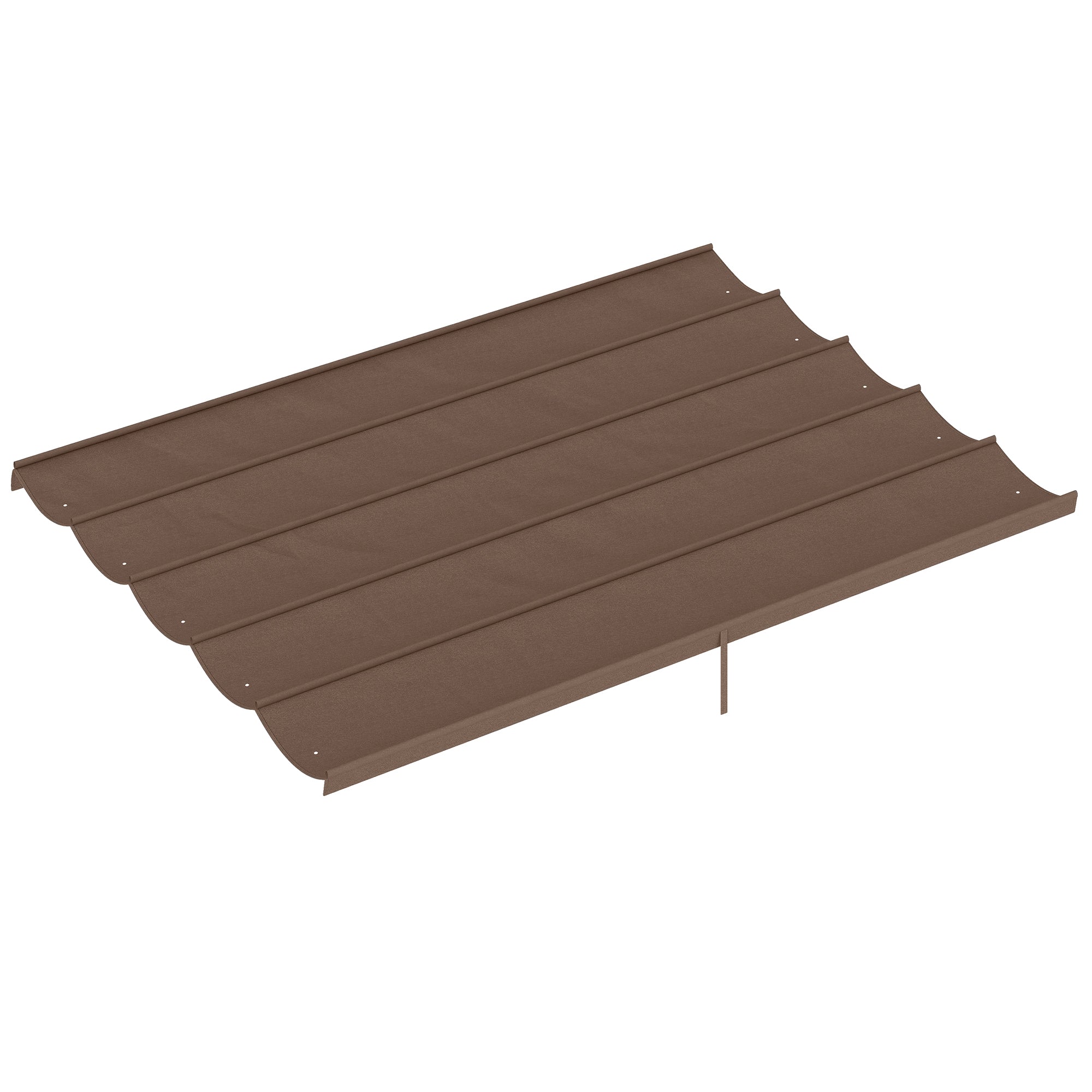 Outsunny Retractable Pergola Cover, 3.5 x 2.6 m Replacement Canopy Fabric for 4 x 3 m Frame, Roof Top Only, Brown 