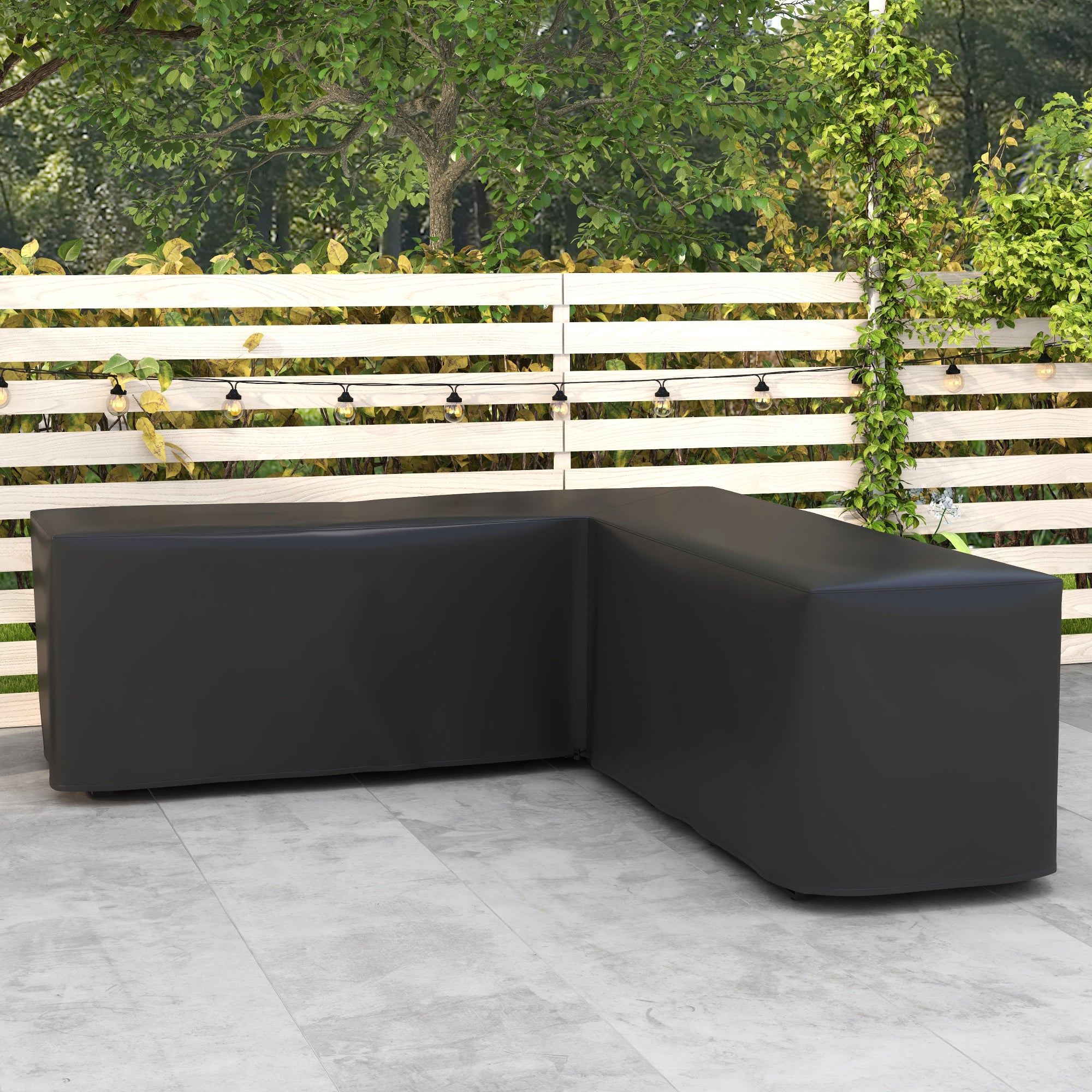 Outsunny 250 x 250cm L-Shaped Protective Furniture Cover 