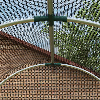 Outsunny Galvanised Steel Fruit Cage, Plant Protection Tent with Zipped Door, 1.2 x 2.4 x 1.9m, Black 