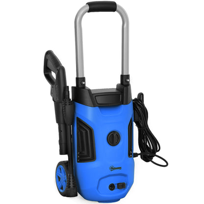 Outsunny 1800W High Pressure Washer, 150 Bar Pressure, 420 L/h Flow, Portable Electric Power Washer Jet Wash Cleaner with Adjustable Nozzle, 6M Hose, Steel Handle for Home Patio Car Driveway, Blue 
