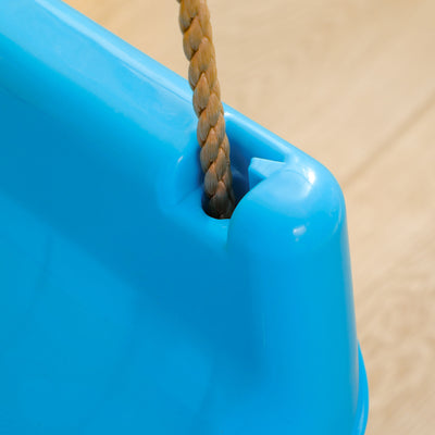Outsunny 3 in 1 Detachable Kids Swing Seat with Seatbelt, Adjustable Rope for Indoor, Outdoor, Light Blue 