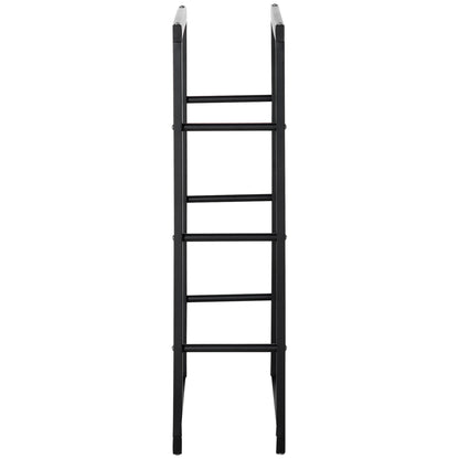 HOMCOM Metal Firewood Log Holder Tall Firewood Rack Indoor Outdoor Fireplace Wood Storage Shelf with Side Rails, Rust-Resistant, Black, 60W x 25D x 100H cm 