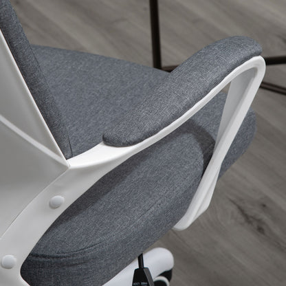 Vinsetto Office Chair, Ergonomic Desk Chair, High Back Study Chair with Headrest and Lumbar Back Support, Adjustable Height for Home and Work, Grey 