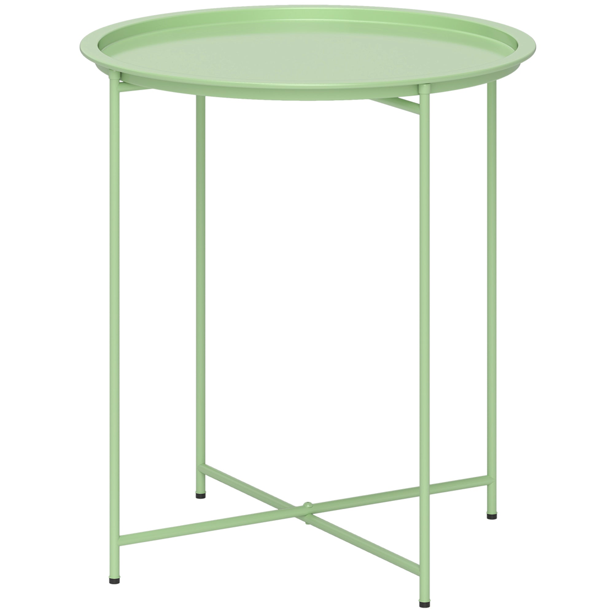 Outsunny Steel Removable Tray Top Garden Table - Green 